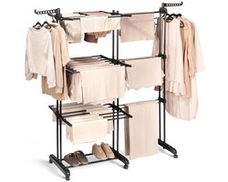 Vilde - Pionaire Droogrek - Metalen - Drie niveaus - 130x64x172 cm