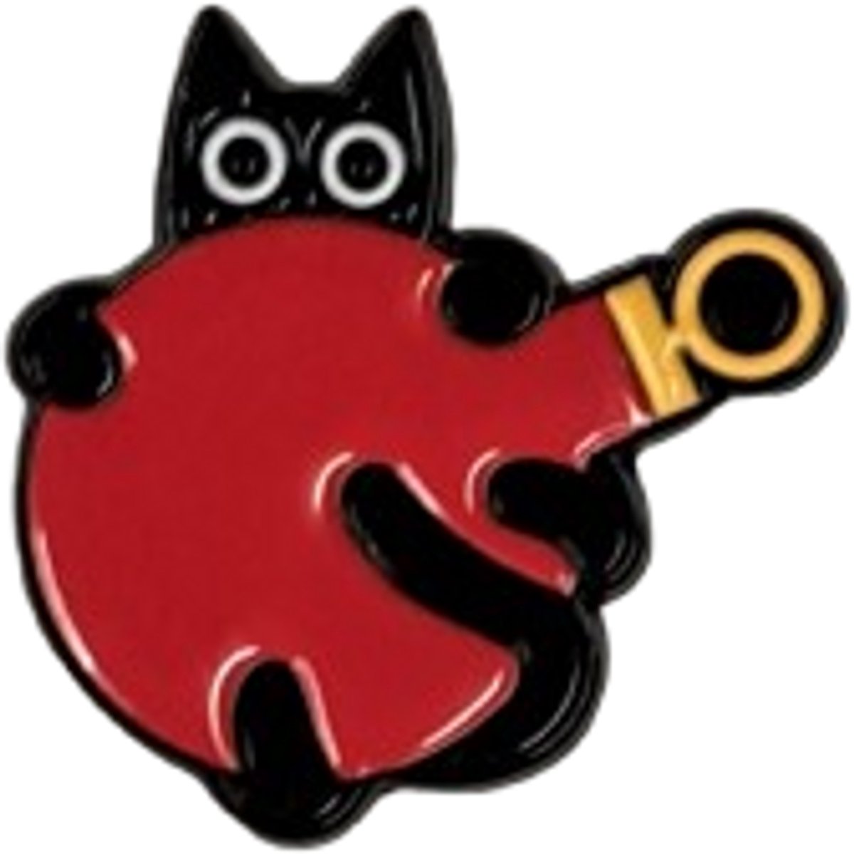 Pin Broche - Kat met kerstbal - Kledingspeld - kerstmis - Speldje voor rugzak of kleding - Kleine cadeautjes - enamel pin - Grappige badge - 1 stuk