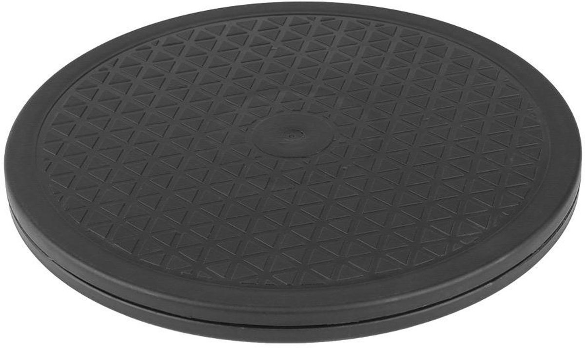 Draaibare Voet - Draaiplateau - Scherm Presenteren - 360 Graden Rotatie - 25 cm Diameter - Zwart