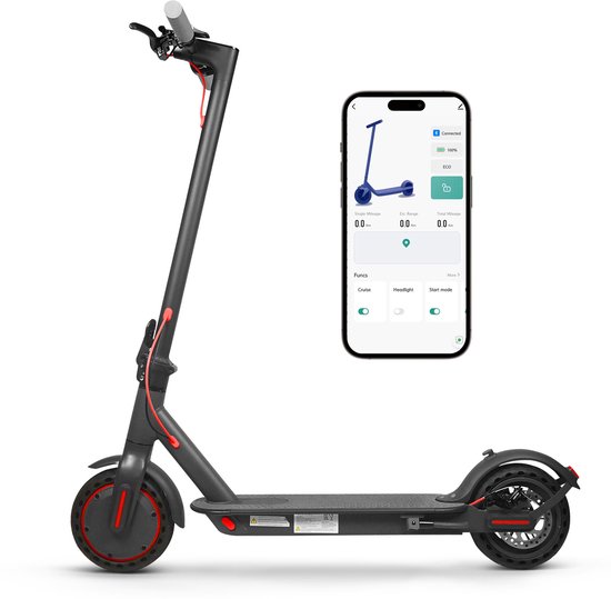 Trottinette électrique AOVOPRO TUYA 8,5 pouces, vitesse jusqu'à 25 km/h, autonomie jusqu'à 25 km, application Smart incluse pour Adultes .