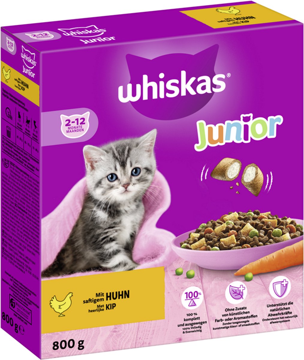 Whiskas Kattenvoer Junior Kip 7 kg | Animal Center