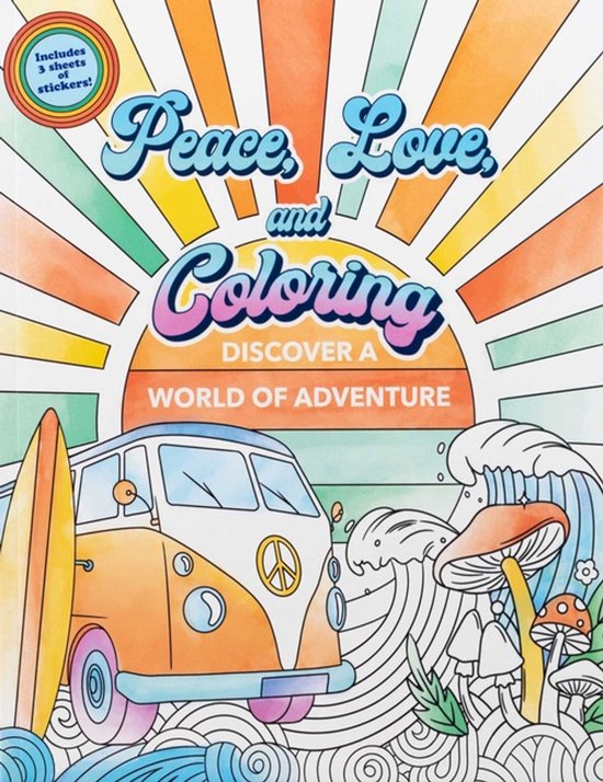 Peace, Love, and Coloring - cover