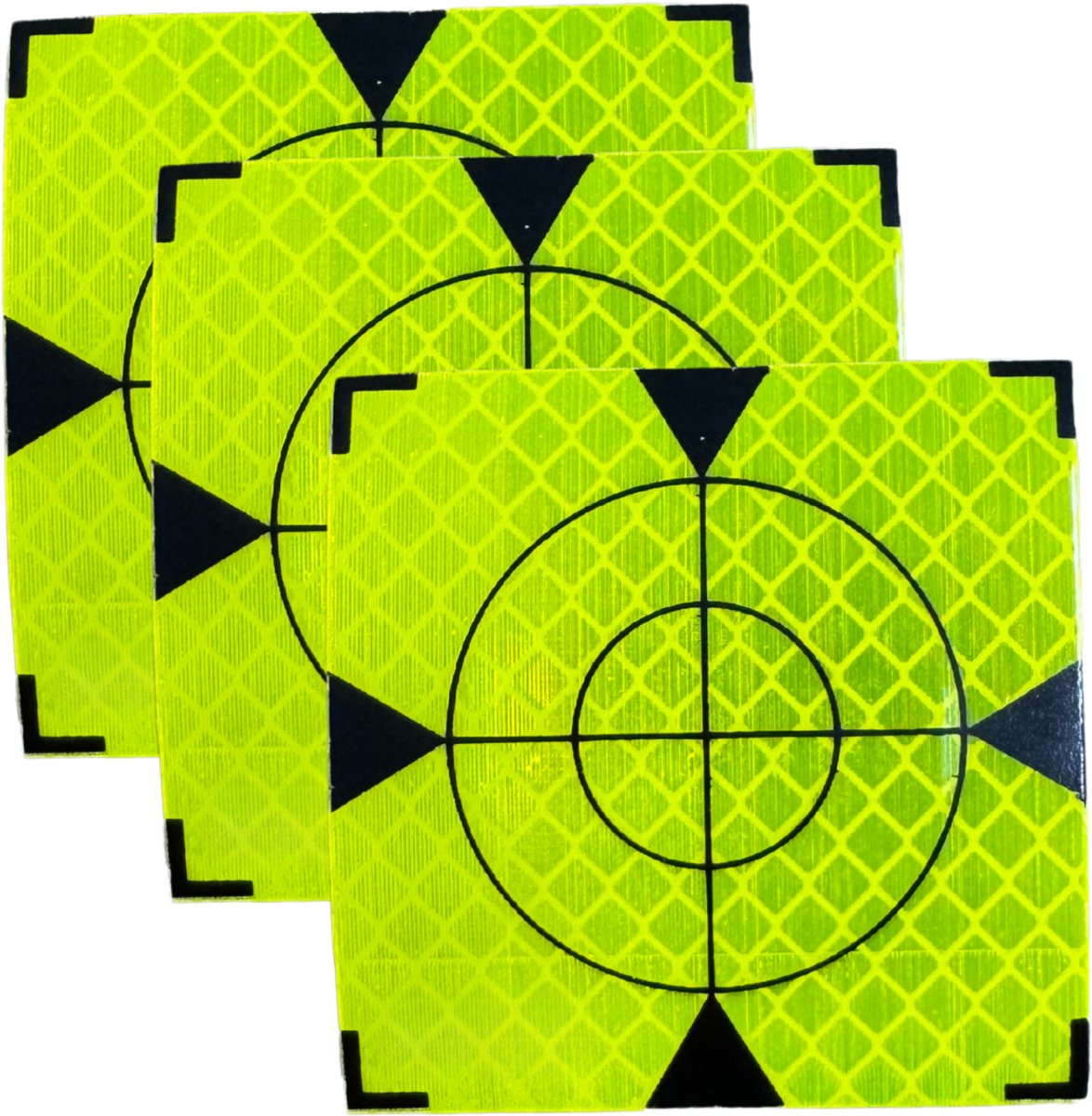 Meetsticker - reflecterend - 60x60mm - geel