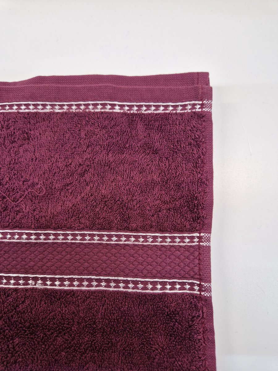 Luxe Handdoek - Bordeaux - 50 x 100 cm