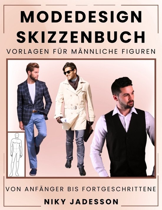 Modedesign Skizzenbuch Vorlagen für männliche Figuren - cover