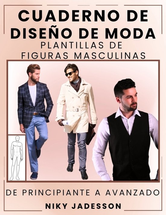 Cuaderno de Diseño de Moda Plantillas de Figuras Masculinas - cover