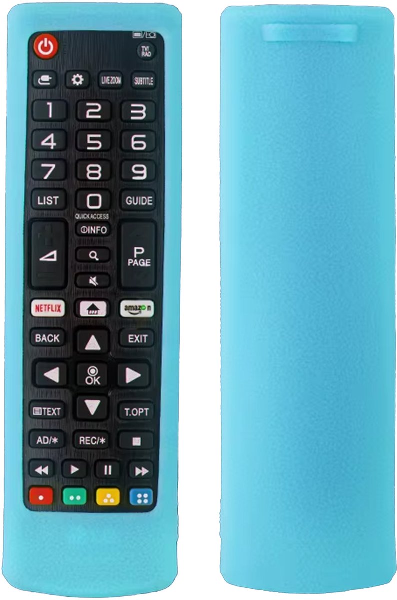 Ibley Beschermhoes voor LG AKB76037605/AKB75095308 afstandsbediening – Glow in the dark blauw – Siliconen Remote Case