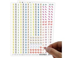 Set van 2 vellen met 560 stickers voor het organiseren van afspraken en evenementen