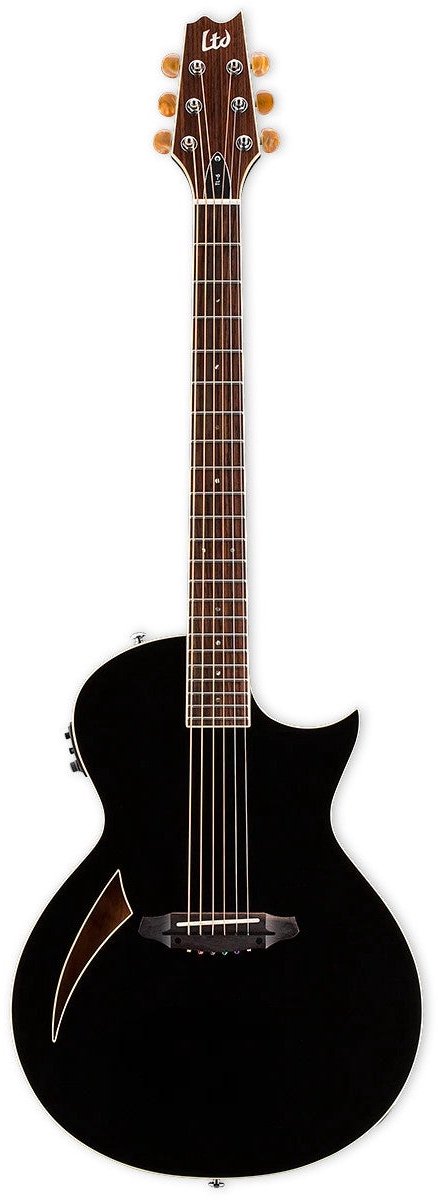 ESP LTD TL-6 Black thinline elektrisch-akoestische westerngitaar