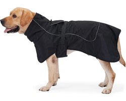 Dog Jacket Waterproof Dog Coat - Waterdicht - Gevoerd met Zachte Wol - Verstelbaar - Reflective - XL (Borstomvang 84 cm) - Indoor & Outdoor Camping Hiking