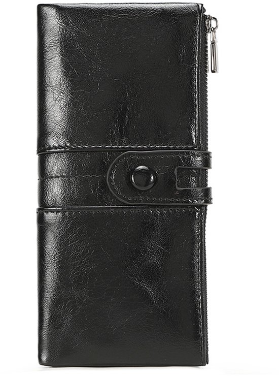 Benthill Portemonnee voor dames, echt leer, met RFID-bescherming, echt leer, vintage damesportemonnee met vele kaartsleuven, inclusief geschenkdoos, bruin, normaal, Bruin, Normal, Portemonnee