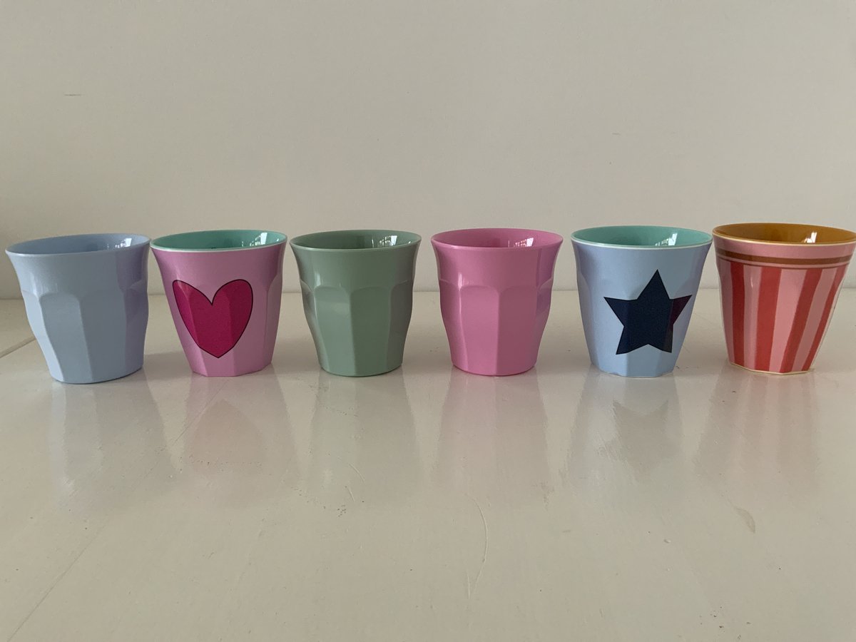 Melamine bekers 6 stuks