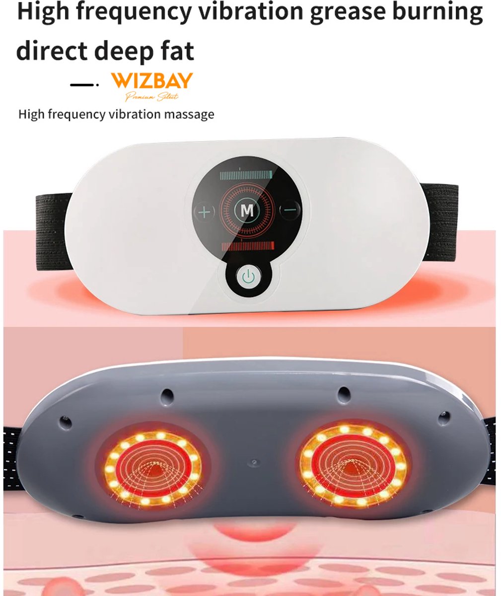 WizBay Body Slimming Massage Belt met Verwarming en Vibratie - afbeelding 2