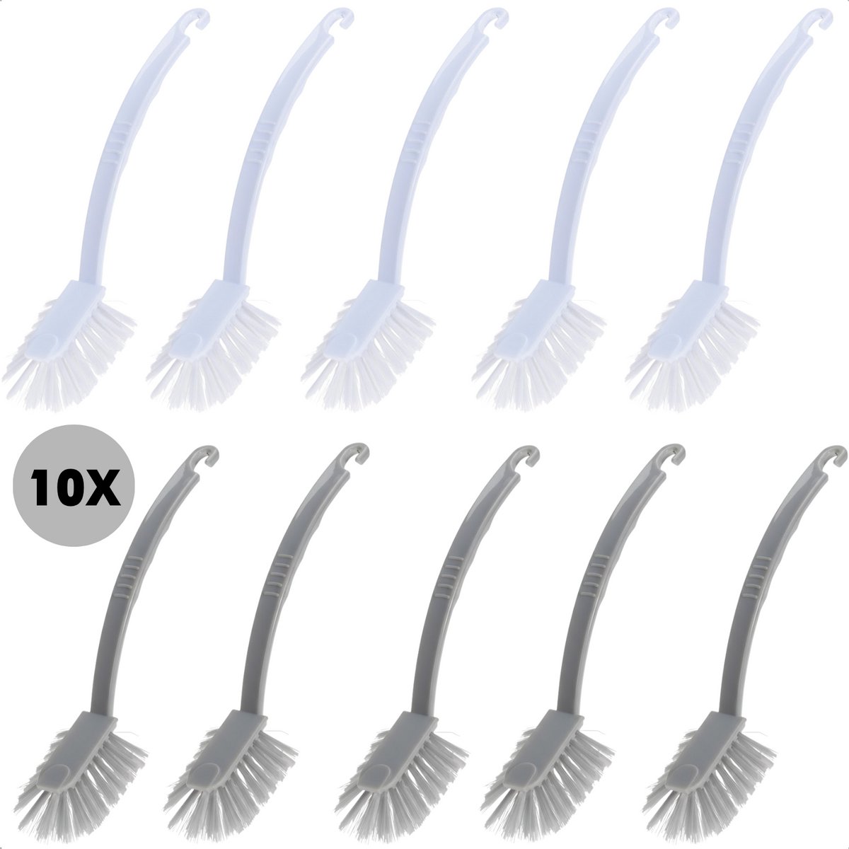 Relaxwonen - 10 afwasborstels - Voordeelpakket - Geryceld plastic