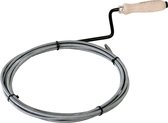 Rioolveer-Ontstoppingsveer 10m-Afvoer Ontstopper-Goot en WC verstopping vrijmaken-Professionele kwaliteit met degelijk handvat- Ø8mm x 10m.