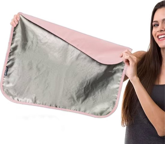 Anti-Straling Deken Faraday – EMF Bescherming - Laptop Blanket – Roze – 46×53 cm