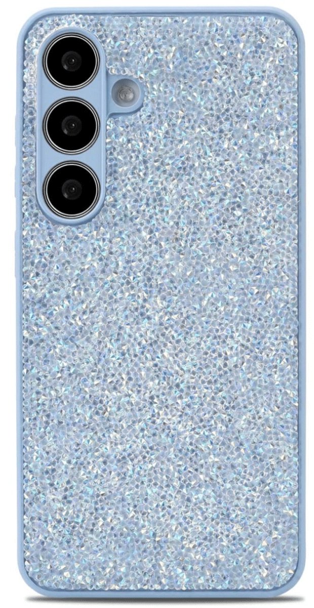 Casemania – Backcover – Geschikt voor – Samsung S25 FE - Hoesje – Glitter - Blauw