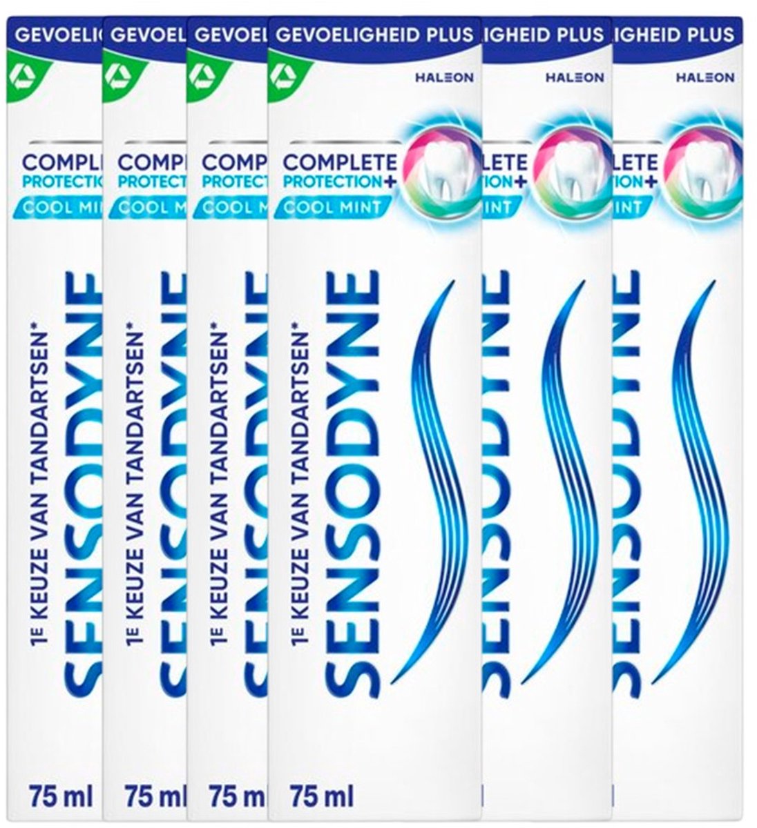 Sensodyne Complete Protection+ Cool Mint – Tandpasta – 6 × 75 ml