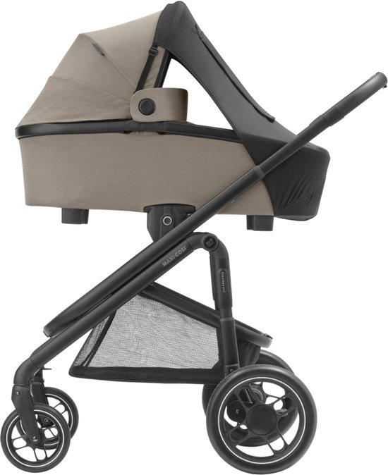 Maxi-Cosi-zonnescherm, Compatibel met Maxi-Cosi-reiswiegen, kinderwagens en -babyautostoeltjes, UPF 50+-bescherming, Met kiekeboevenster, Beschermt baby tegen zon, Meer gebruikswijzen, Zwart van Maxi-Cosi — afbeelding 4