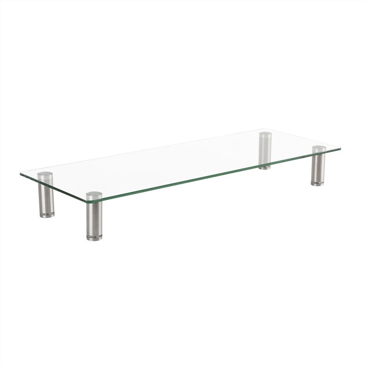 Roline ergonomische monitor standaard/verhoger - vierkant / glas