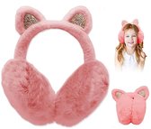 bhb Oorwarmers voor dames en meisjes, fleece, warm, zacht, uniseks, zwart., Eén maat