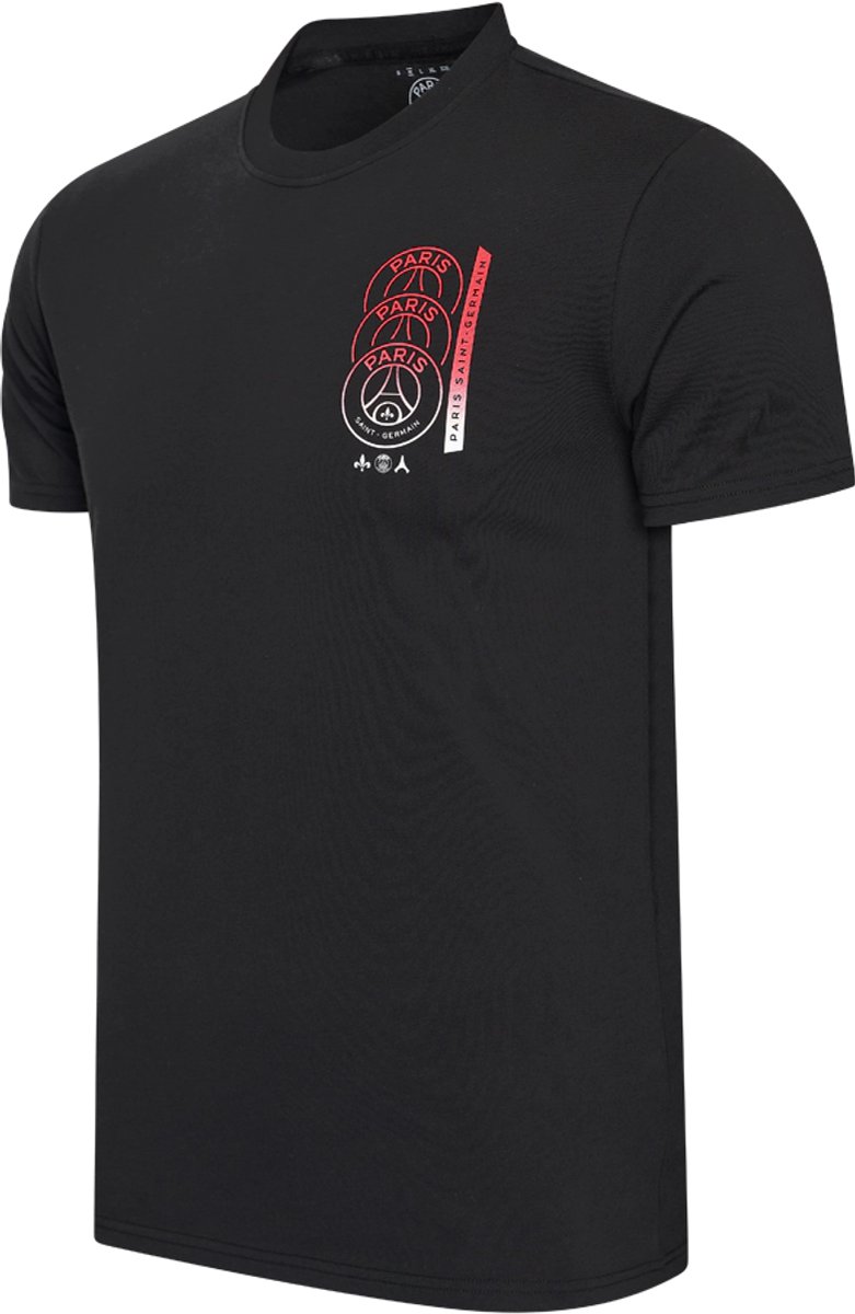 Paris Saint-Germain T-Shirt Heren - Maat XL - Voetbal T-Shirt - Zwart - 100% Katoen - Officiële PSG Fanmerchandise