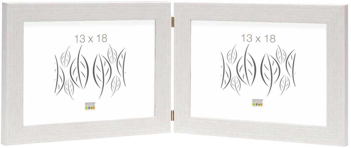 Deknudt Frames fotolijst S41VF1 H2H - wit - tweeluik - 2x 13x18 cm