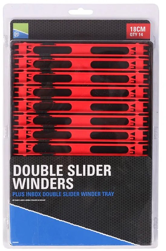 Preston double slider winders 18cm rood + tray van Preston — afbeelding 5