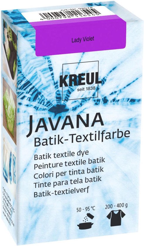 Javana Violet Batik Textile Dye - 70 ml de peinture tie dye