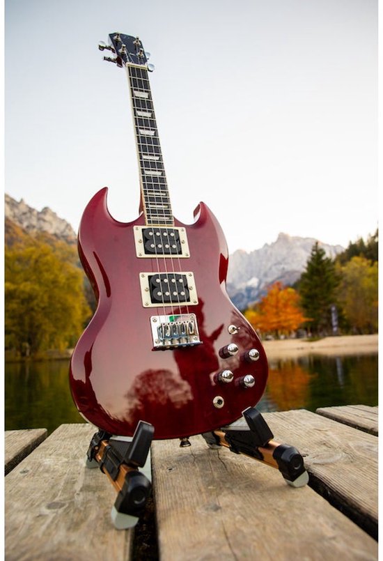 Flight ALMPIOTECR Pioneer Ukulélé électrique ténor - Rouge cerise