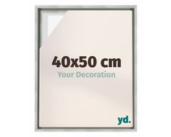 Your Decoration - Baklijst 40x50 cm - Zilver Mat - Baklijst voor Canvas - MDF - Lyon