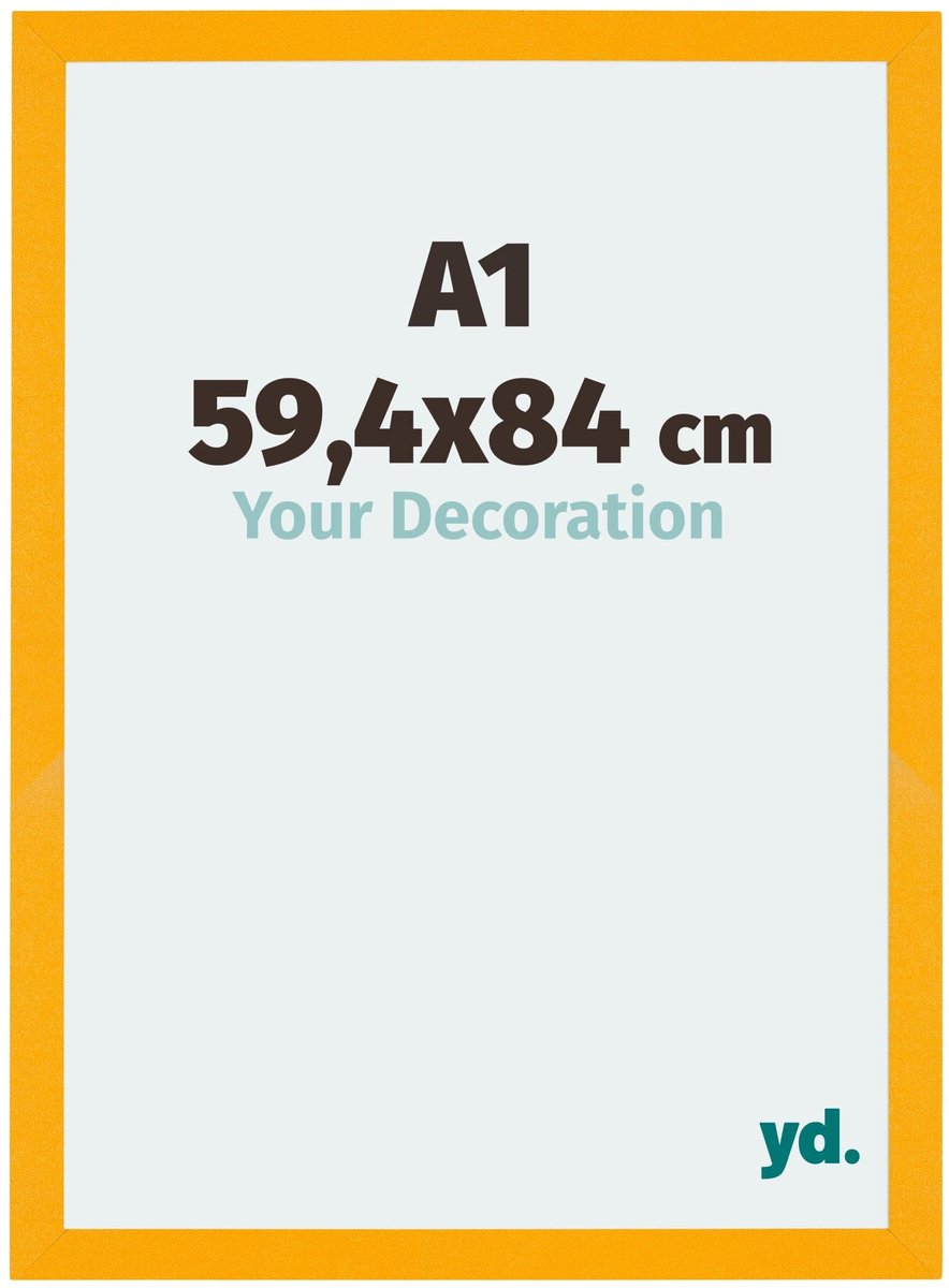 Your Decoration - Puzzellijst 59,4x84 cm - Geel - Puzzellijst 1500-2000 stukjes - MDF Fotolijst - Mura