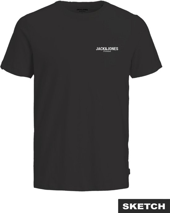 Zwarte Jack & Jones T-shirt met
"JACK&JONES PREMIUM" logo op de borst.
