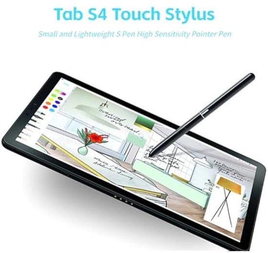 Compatibel met Tab S4 Stylus, compacte en lichtgewicht S Pen met hoge gevoeligheid, vervangende aanwijzer, compatibel met Galaxy TabS4 SM T830 T835 EJ PT830 10,5-inch tablet (zwart) van Merkloos — afbeelding 5