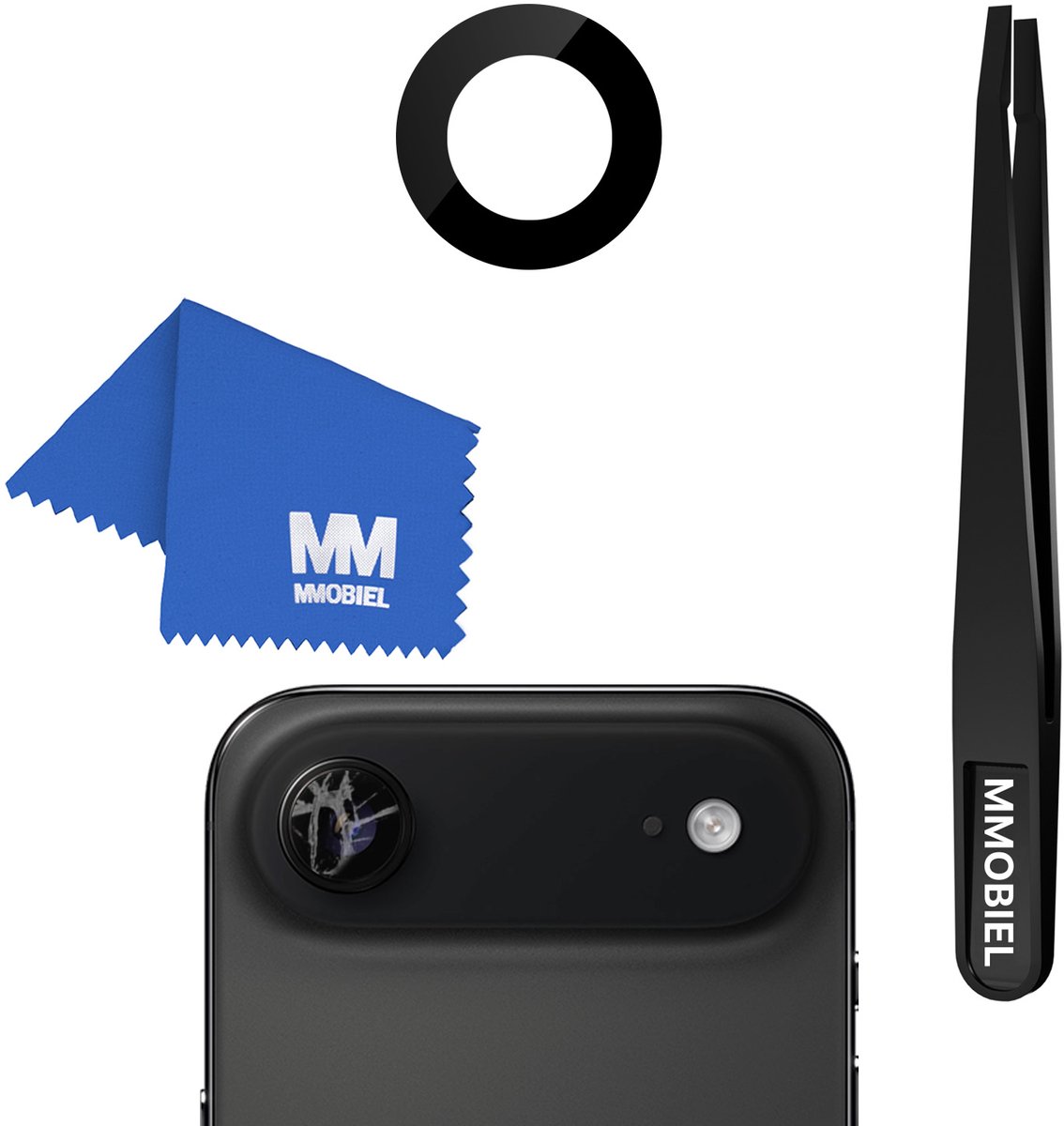 MMOBIEL Glas Lens Back Camera Geschikt voor iPhone 17 Air - Camera Lens - Incl. Dubbelzijdige Tape , Pincet en Doekje