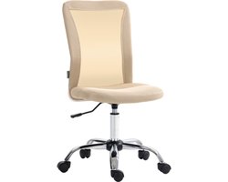 Vinsetto-Bureaustoel-Polyester-43x56x100cm-Beige