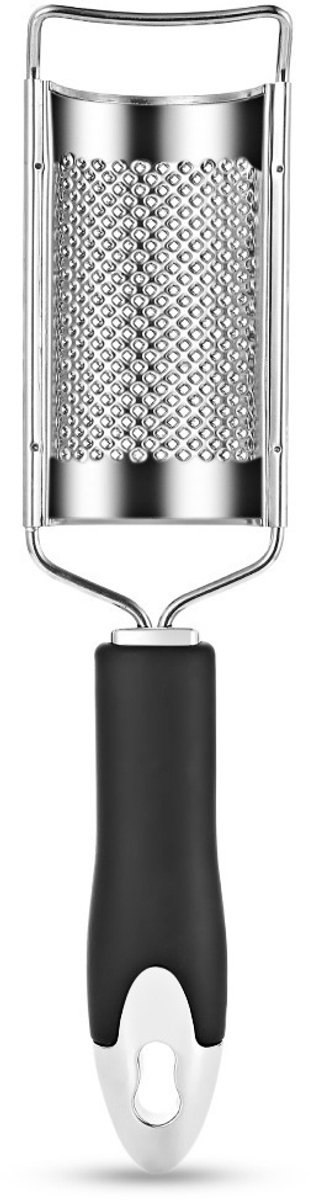 Raspen - Handrasp Lang - RVS - Knoflookrasp - Citroenrasp - Kaasrasp - Gemberrasp - 25.7*6cm - Zwart