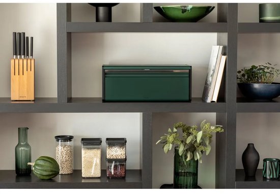 Brabantia Bocal en verre empilable 1,1 litre - Dark Grey