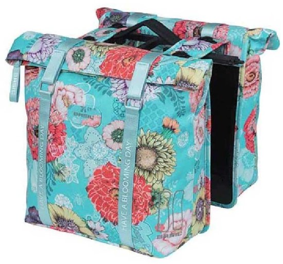 Basil Bloom Field Dubbele Fietstas MIK - 28-35 Liter - Blauw