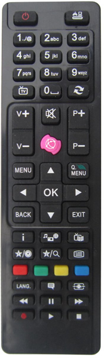Geschikt voor JVC Telefunken TV-afstandsbedieningen RC4849, RC4870, RC4875, RC4860 en RC-4875