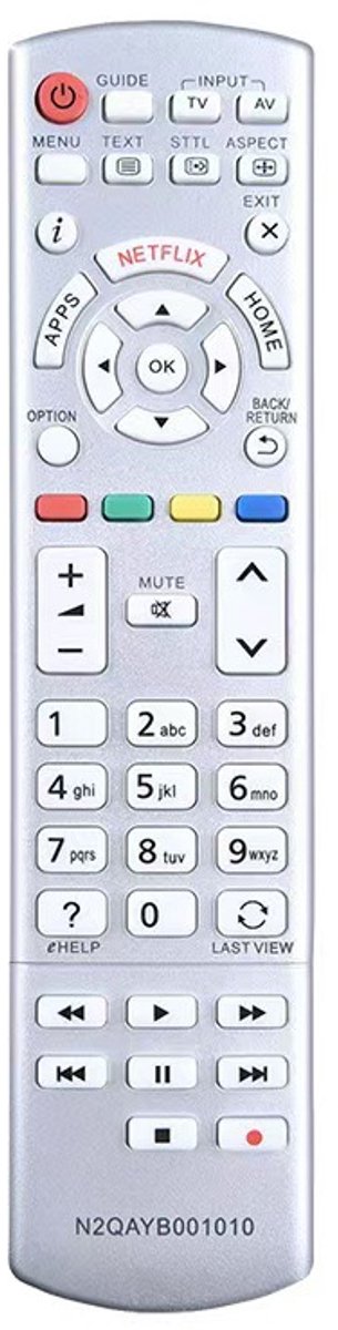 Vervangende afstandsbediening Geschikt voor Panasonic TV N2QAYB001010