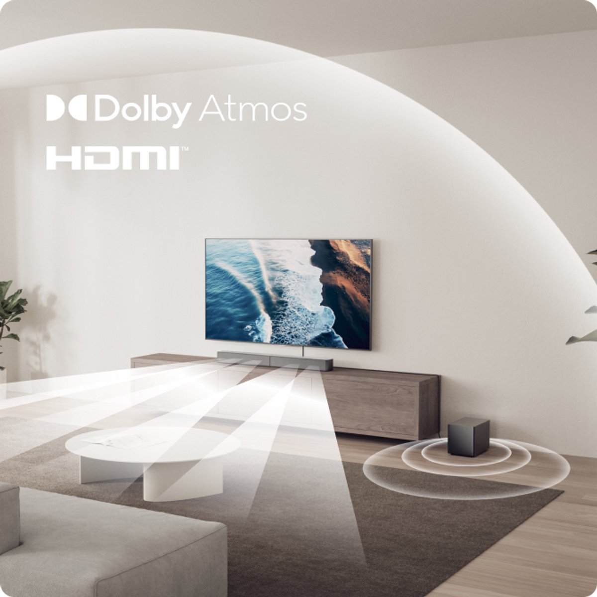ULTIMEA 5.1 Dolby Atmos Soundbar met Subwoofer Zwart - afbeelding 2