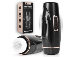 Intimate Desires® New York - Masturbator voor man - Pocket Pussy - Tril- Zuig- & Stootfunctie - Verwarmd - Automatische Masturbator - USB-C Oplaadbaar - Sex Toys voor mannen