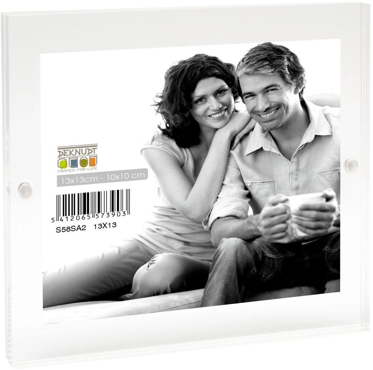 Deknudt Frames fotolijst S58SA2 - transparant - kunststof - 13x13 cm