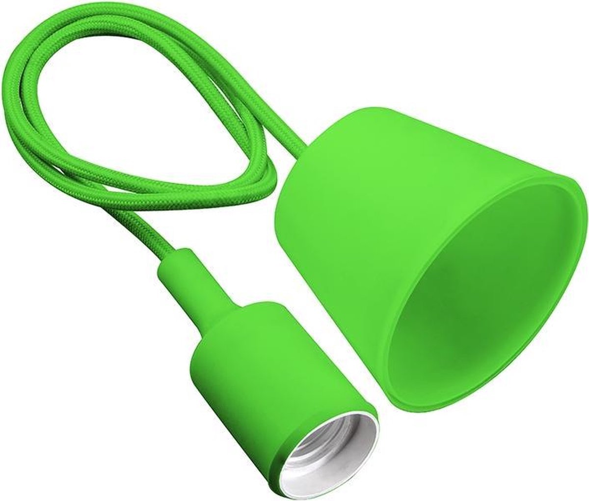 GTV Minio Hanglamp - Groen - met E27 fitting - max. 60W - 100 cm kabel - werkt met alle soorten lampen