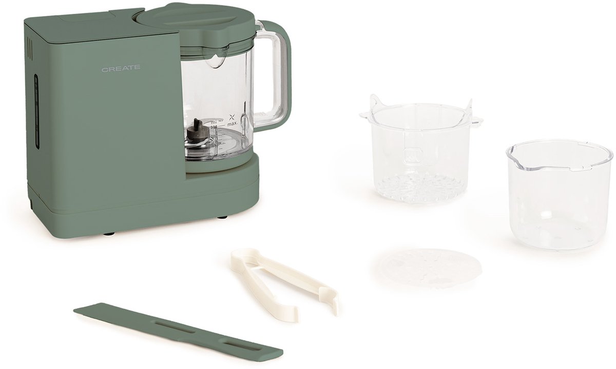 CREATE - Multifunctionele babykeukenrobot met sterilisator - Gebroken wit - BABY CHEFBOT