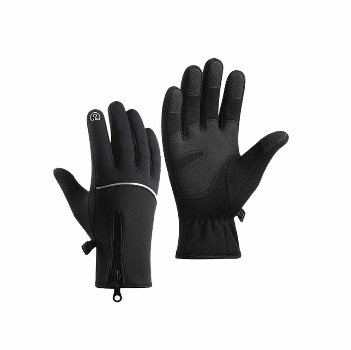 Handschoenen - Fietshandschoenen - Handschoenen winter - Sport handschoenen - Fiets handschoenen - Waterdichte winddichte handschoenen - Antislip schokabsorberende handschoenen - Touchscreen handschoenen - Voor autorijden - Vissen - Unisex -Zwart