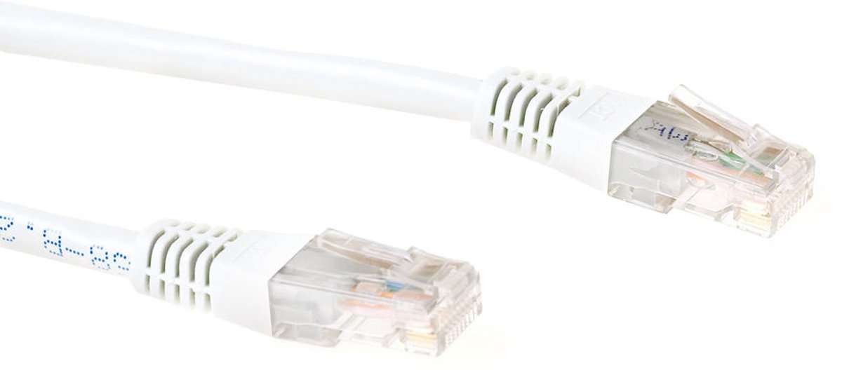 ACT Witte 0,5 meter LSZH U/UTP CAT6 patchkabel met RJ45 connectoren IB8300