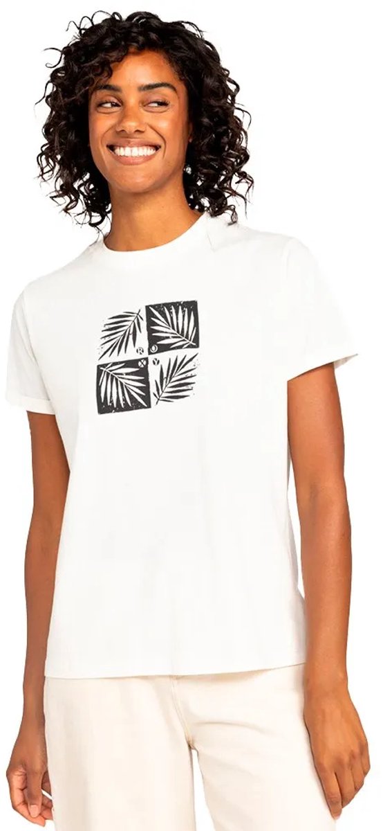 Roxy Summer Fun C T-shirt Met Korte Mouwen S Vrouw Egret