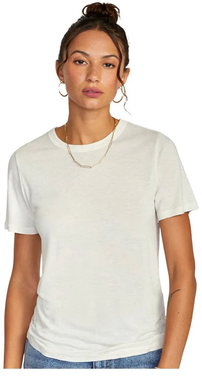 Rvca Downtown T-shirt Met Korte Mouwen Wit S Vrouw